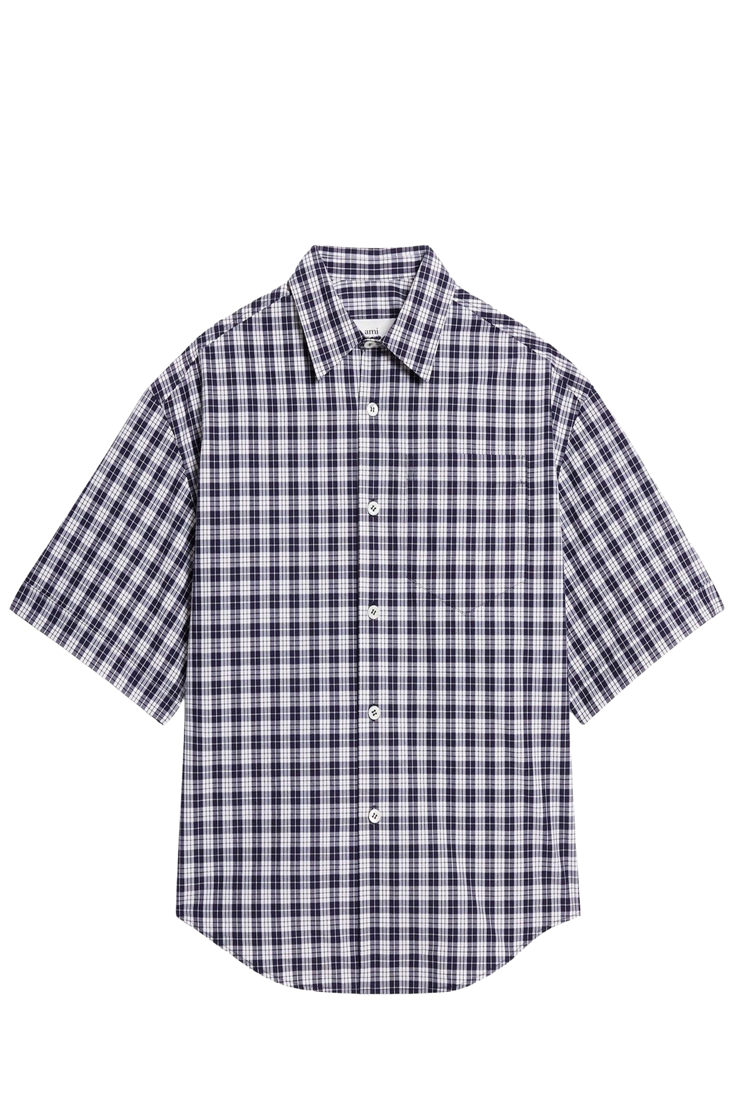 Chemise boxy à manches courtes - Nautic Blue & White