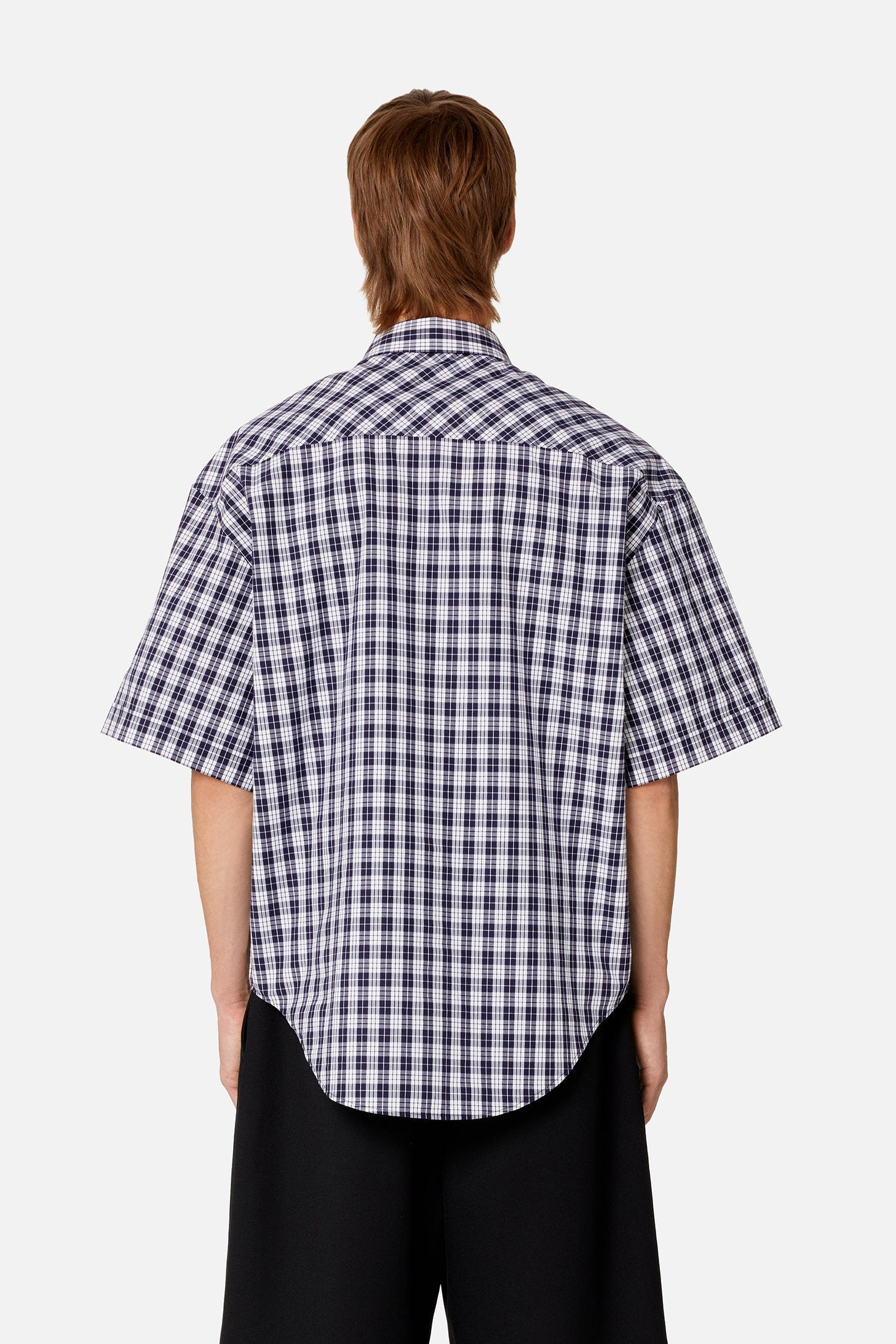 Chemise boxy à manches courtes - Nautic Blue & White