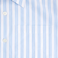Chemise boxy à manches courtes rayée - Sky Blue & Natural White