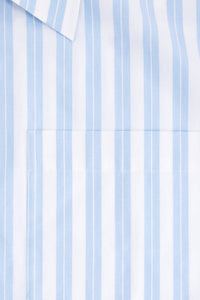 Chemise boxy à manches courtes rayée - Sky Blue & Natural White