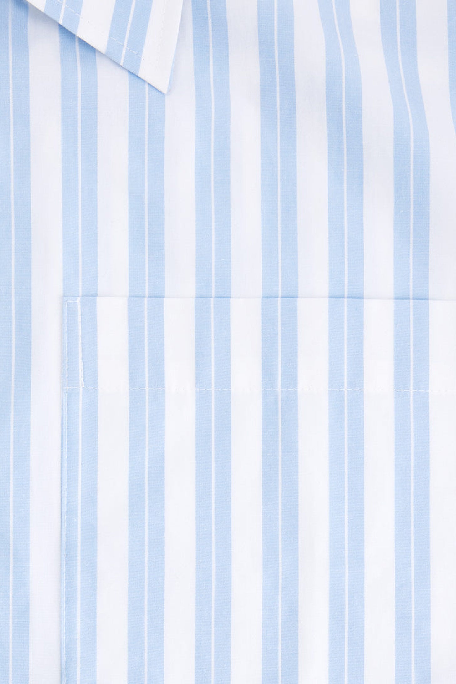 Chemise boxy à manches courtes rayée - Sky Blue & Natural White