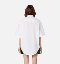 Chemise boxy à manches courtes - Natural White