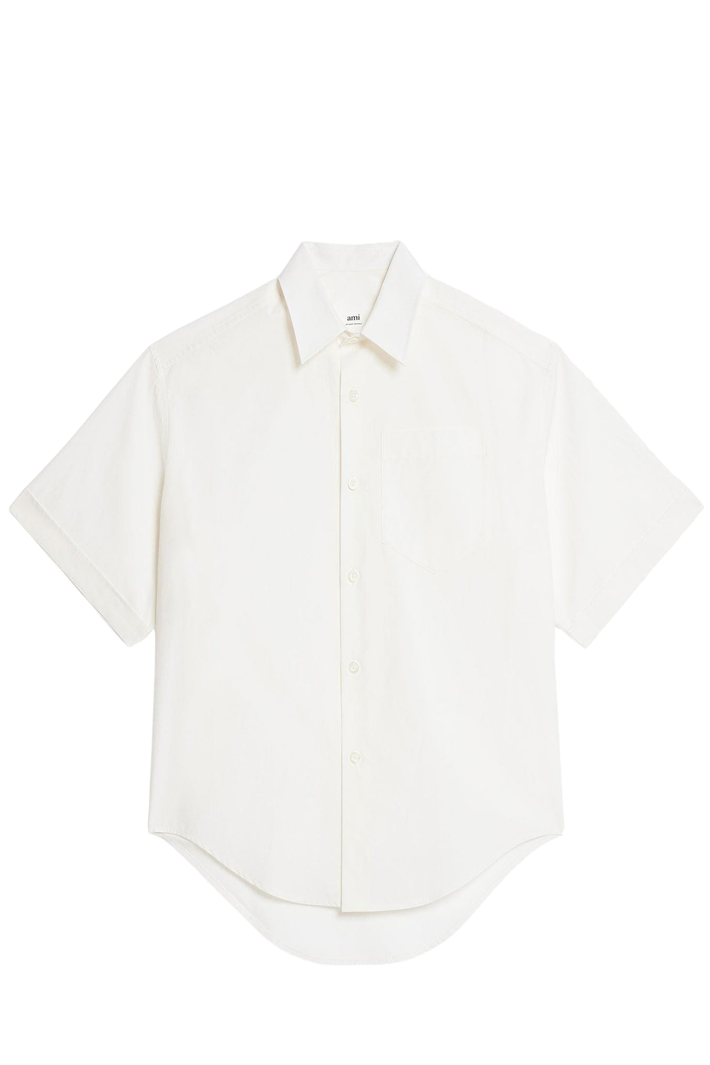 Chemise boxy à manches courtes - Natural White