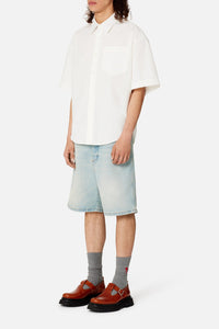 Chemise boxy à manches courtes - Natural White