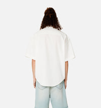 Chemise boxy à manches courtes - Natural White