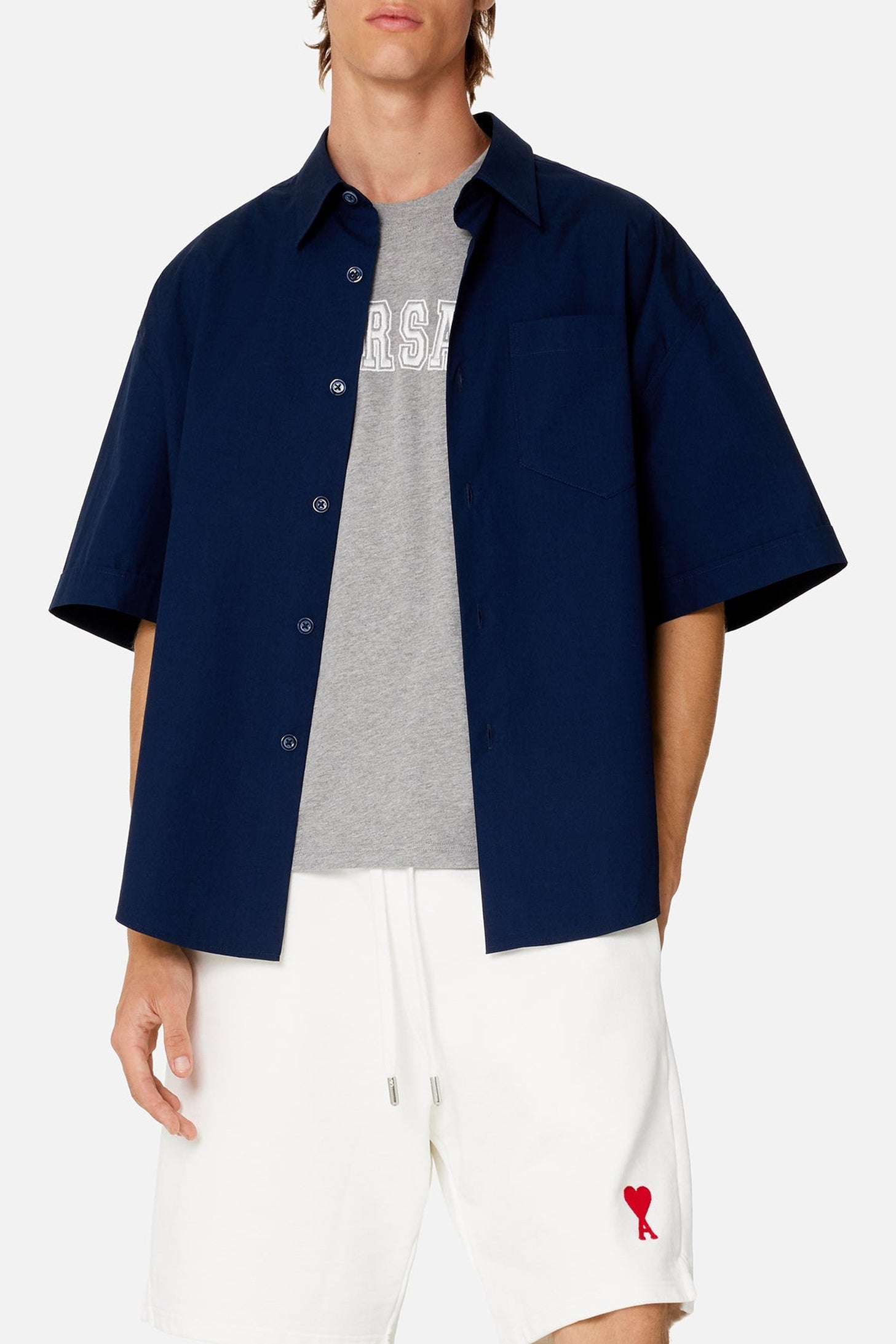 Chemise boxy à manches courtes - Nautic Blue