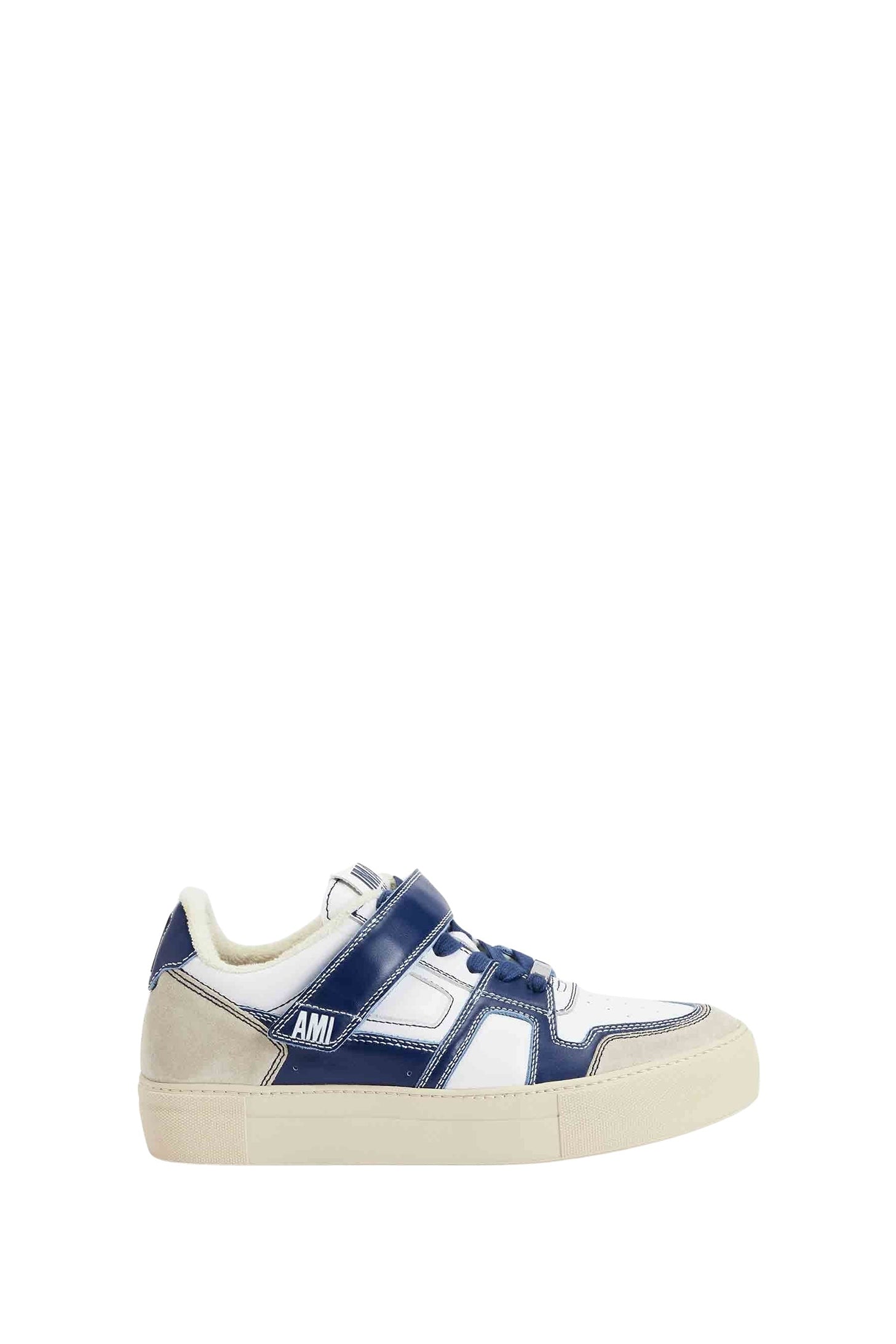 Sneakers basses Ami Arcade en cuir - Nautic Blue & White