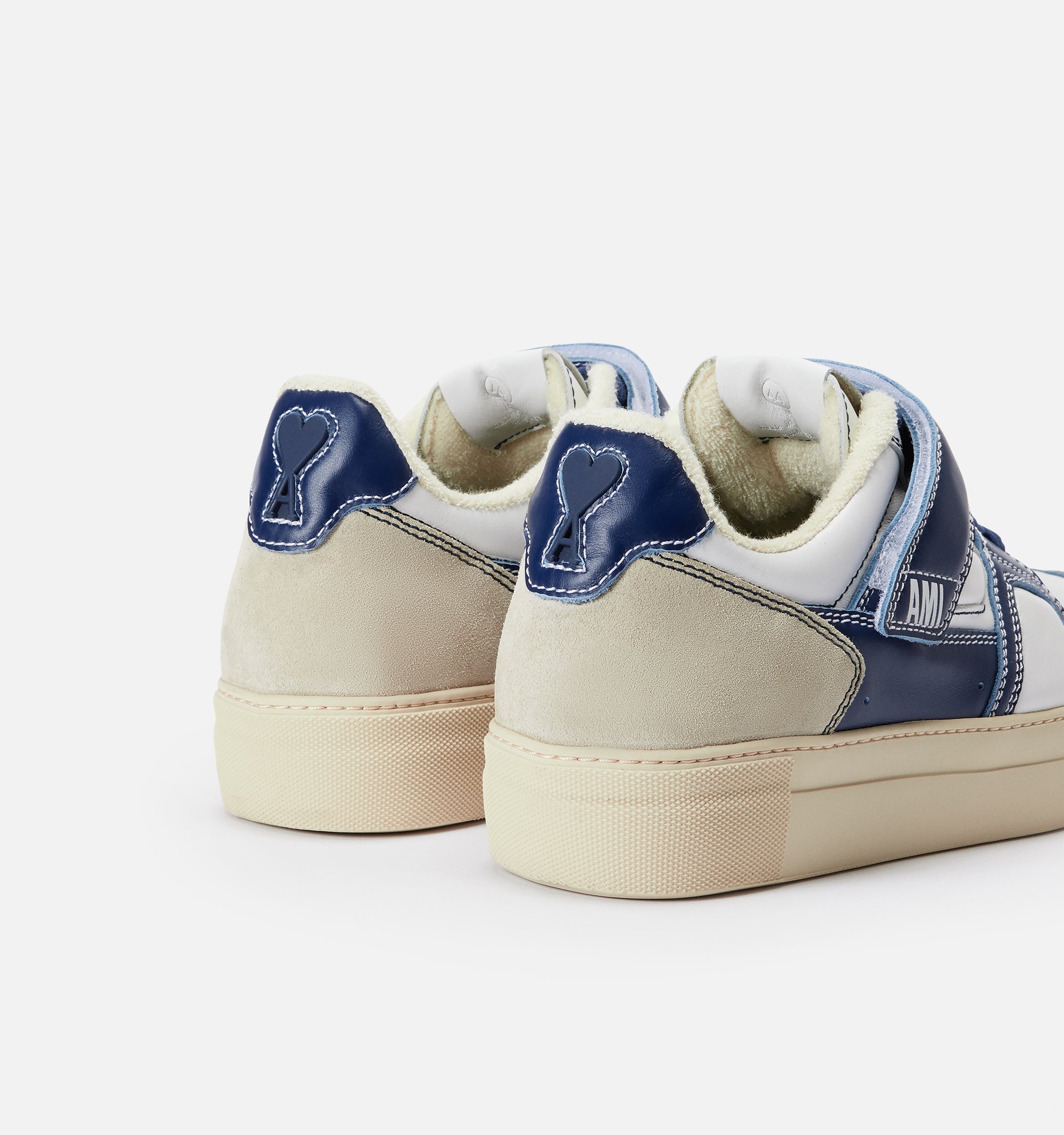Sneakers basses Ami Arcade en cuir - Nautic Blue & White