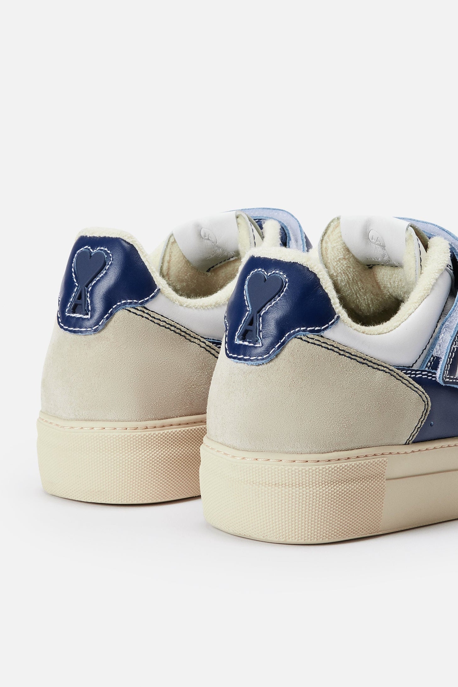 Sneakers basses Ami Arcade en cuir - Nautic Blue & White