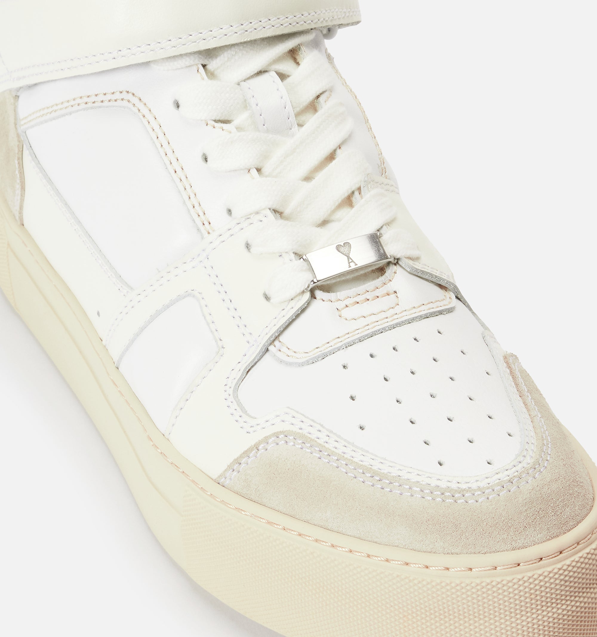 Sneakers montantes Ami Arcade en cuir - White