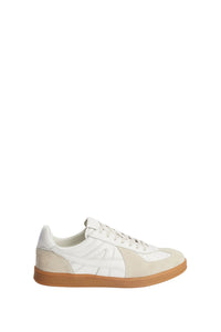 Sneakers basses à lacets en cuir - White