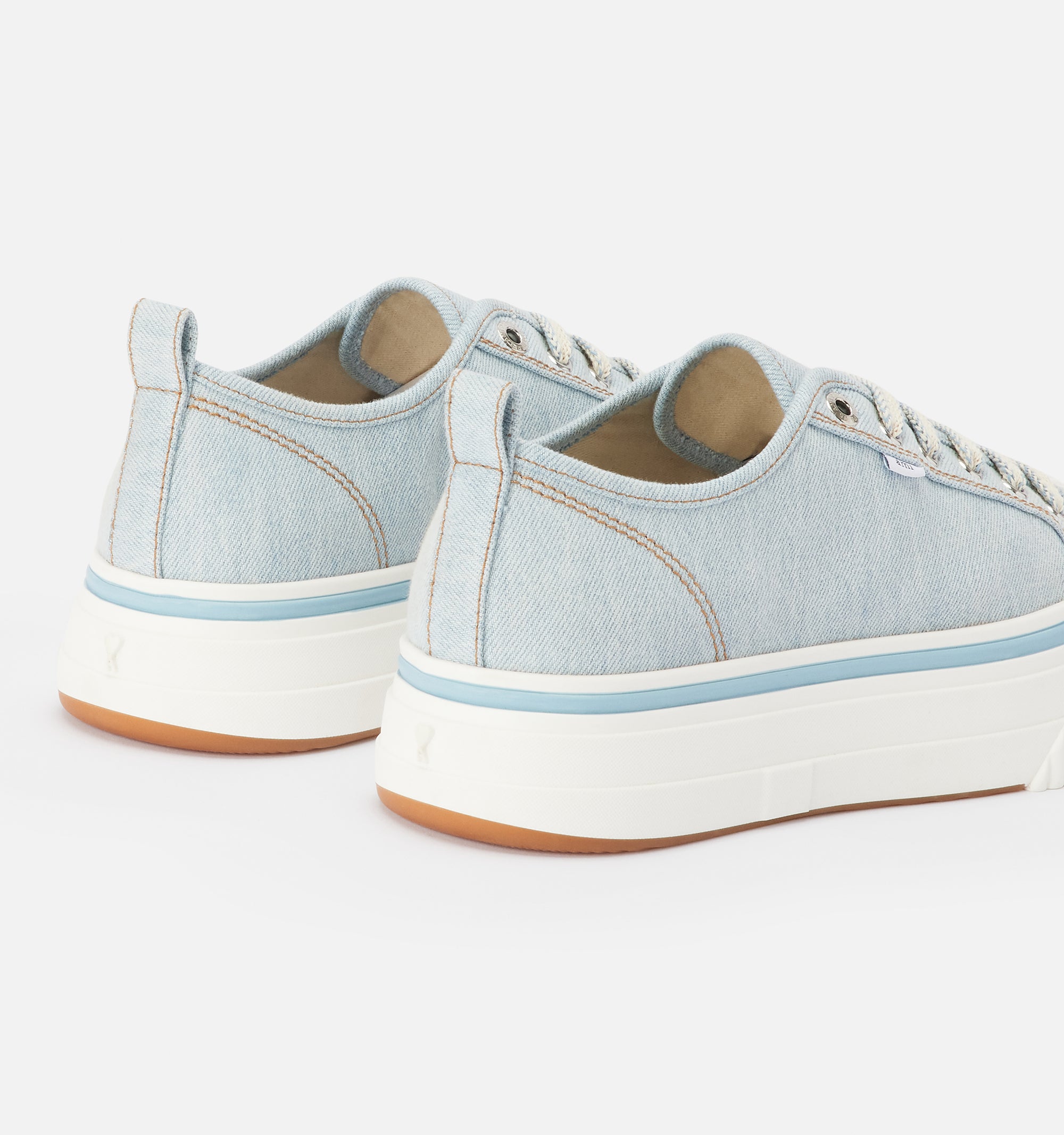 Sneakers basses Ami 1980 en tissu - Bleached Blue