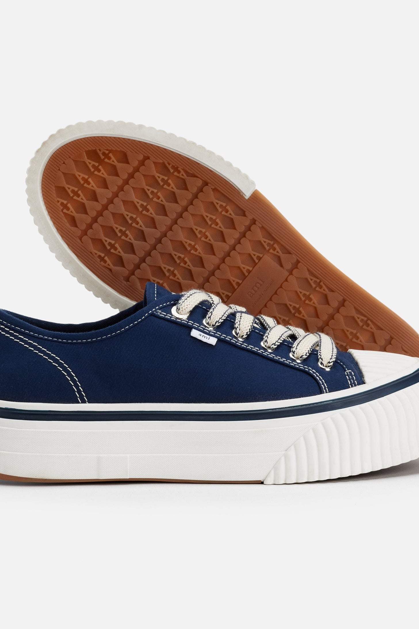 Sneakers basses Ami 1980 en tissu - Nautic Blue