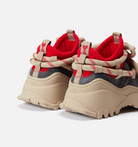 Sneakers basses Otto à lacets en daim - Beige & Red