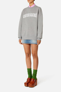 Sweatshirt Cœur Sacré à col rond - Heather Grey