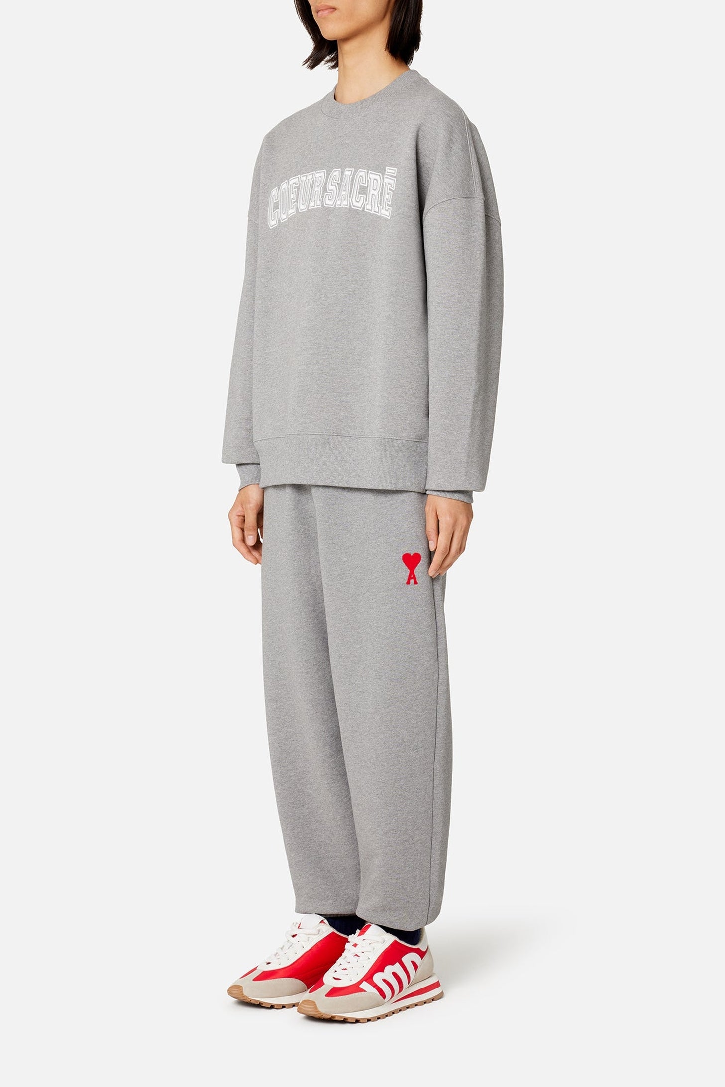 Sweatshirt Cœur Sacré à col rond - Heather Grey