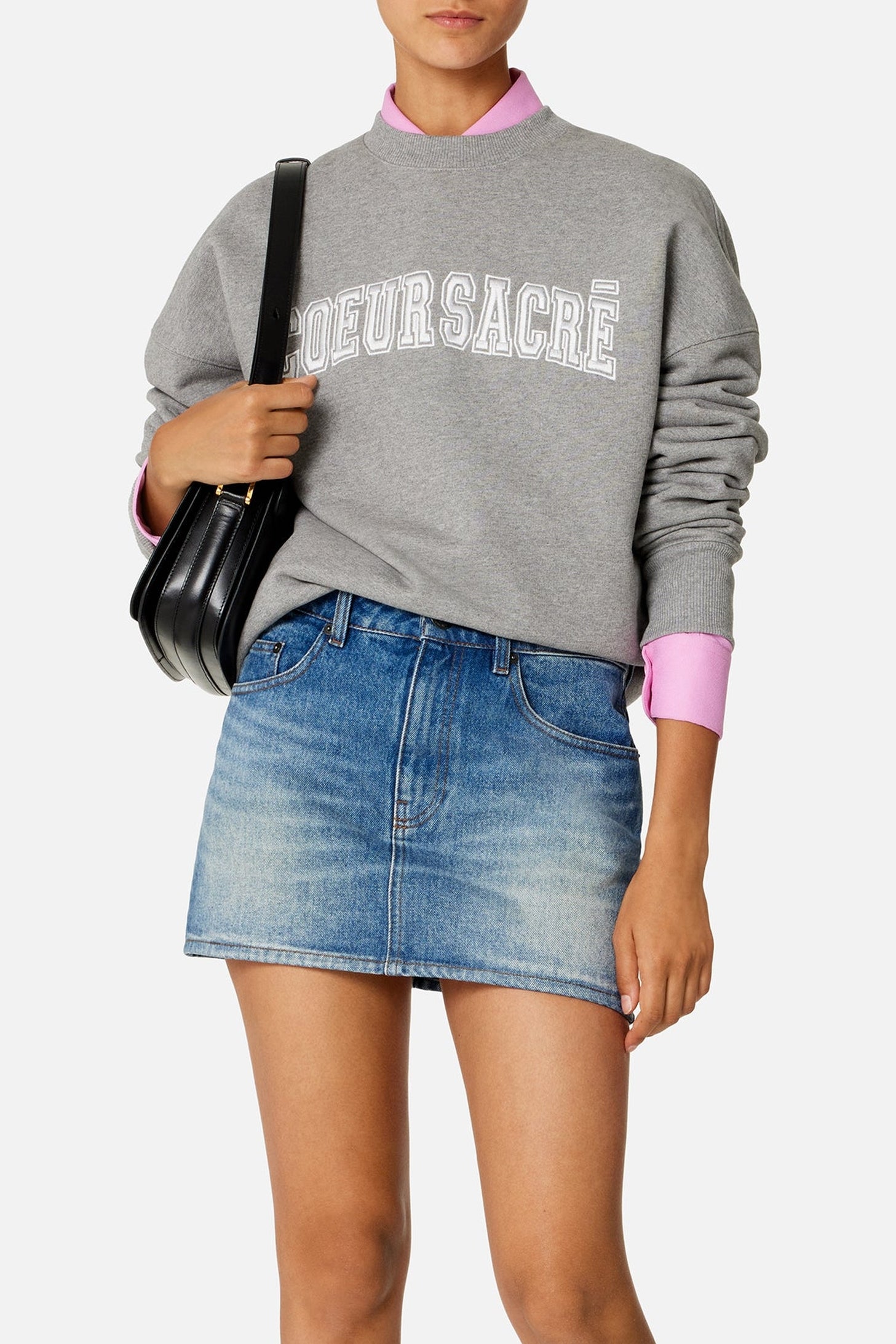 Sweatshirt Cœur Sacré à col rond - Heather Grey