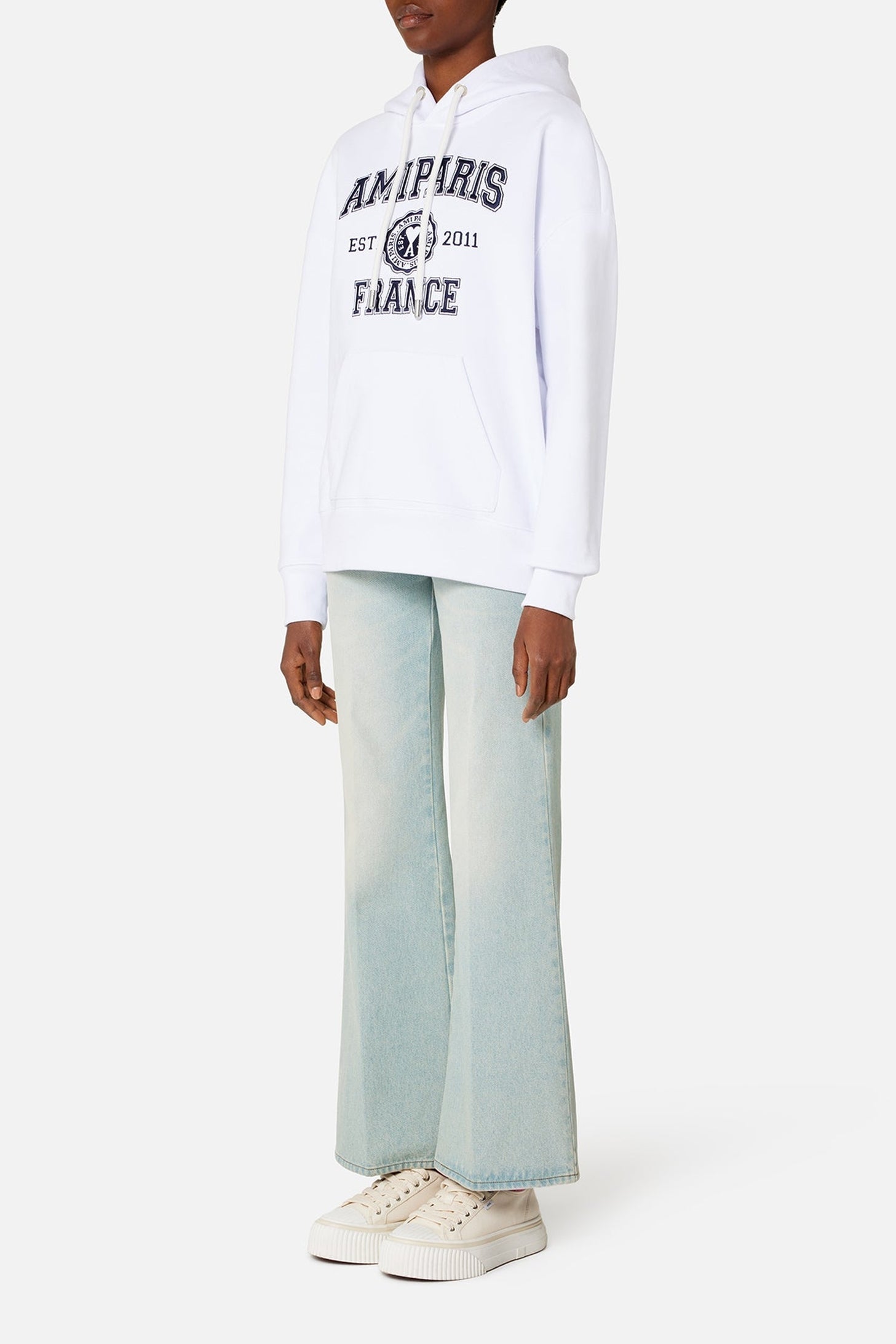 Sweat à capuche Ami Paris - White