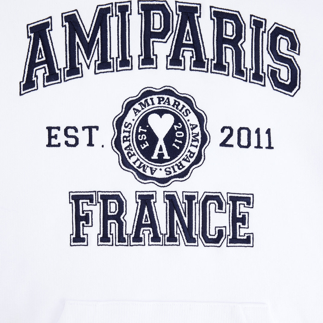 Sweat à capuche Ami Paris - White