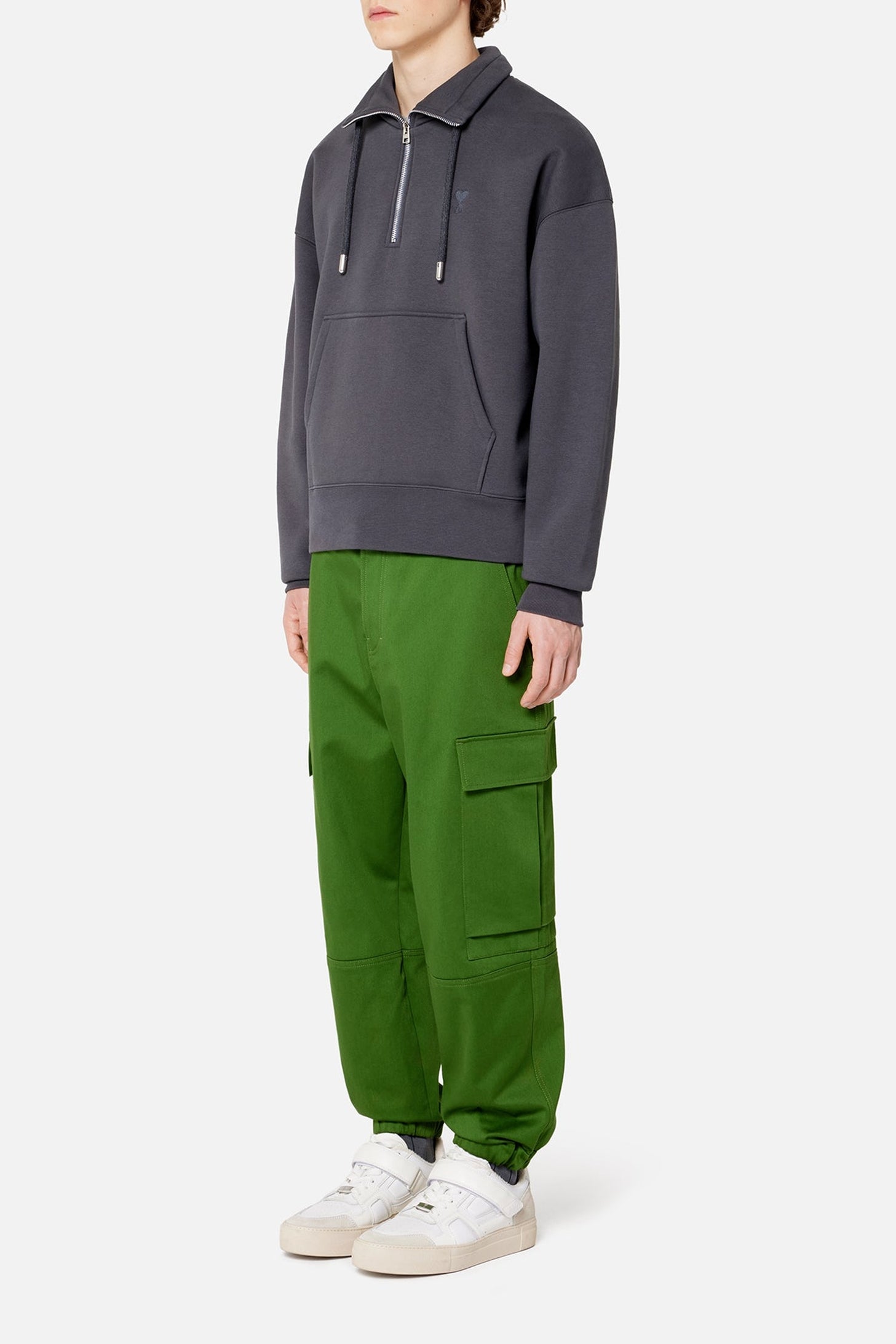 Sweatshirt Ami de Cœur zippé - Stone Grey