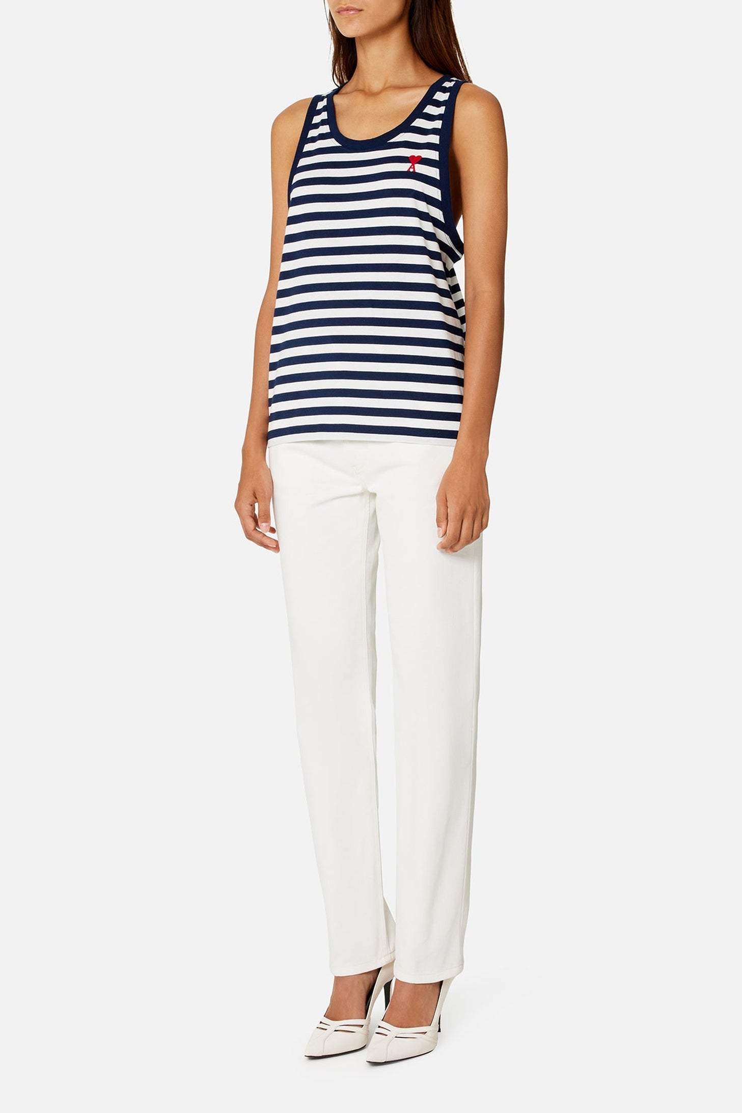 Débardeur Ami de Cœur à rayures - Nautic Blue & Natural White