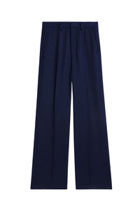 Pantalon large en laine - Nautic Blue