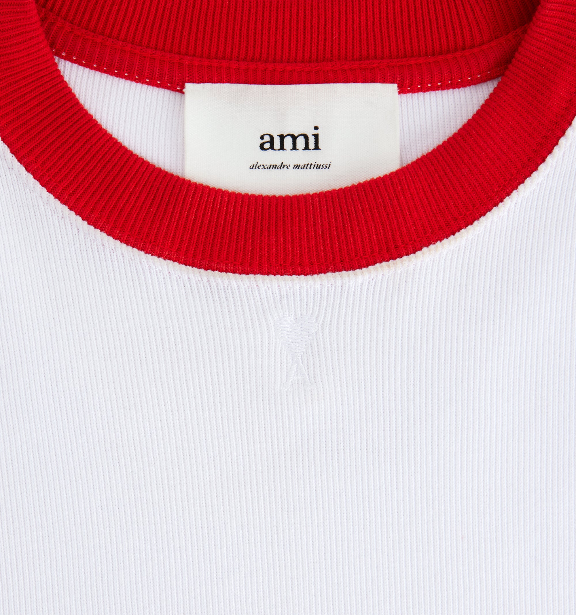 T-shirt Ami de Cœur avec logo brodé - White & Scarlet Red