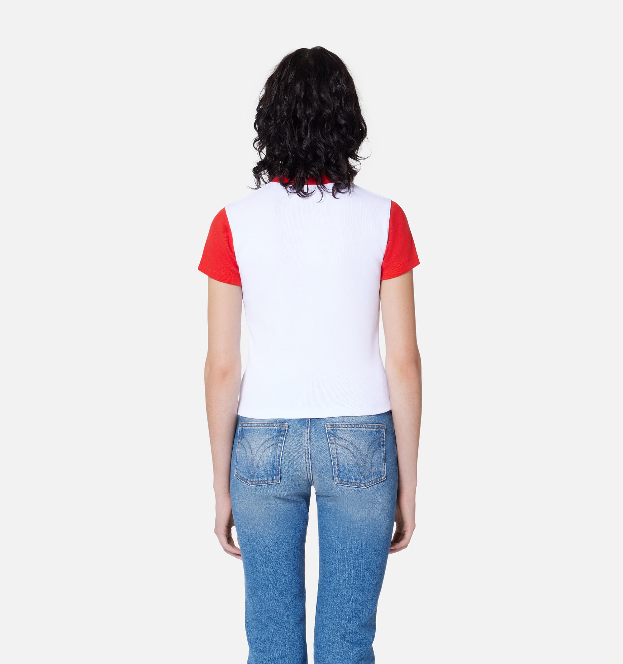 T-shirt Ami de Cœur avec logo brodé - White & Scarlet Red