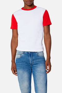 T-shirt Ami de Cœur avec logo brodé - White & Scarlet Red