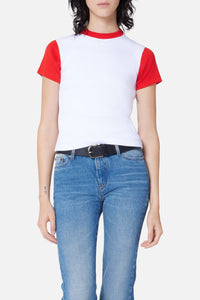 T-shirt Ami de Cœur avec logo brodé - White & Scarlet Red
