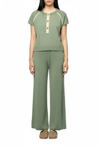 Bahia trousers in wool and cashmere - Almond