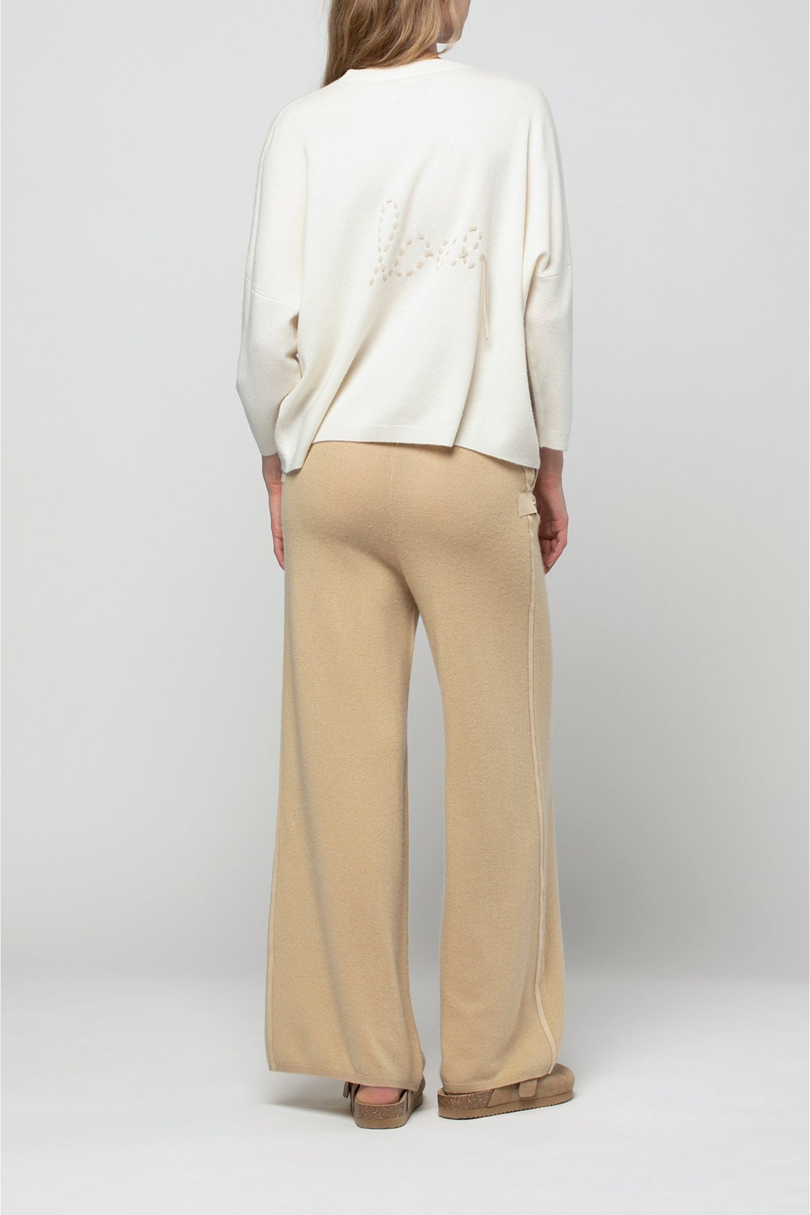 Bahia trousers in wool and cashmere - Dune