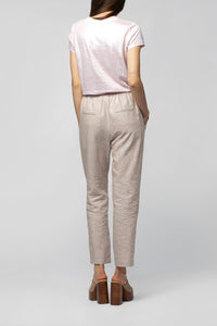 Pantalon Bedra droit en lin lurex - Dune