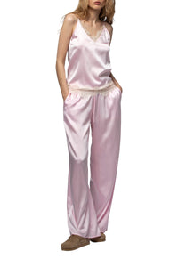 Beila straight silk trousers - Baby Pink