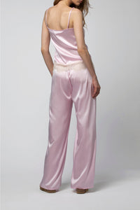 Beila straight silk trousers - Baby Pink