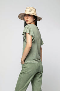 1 QTY NEW PANTALON EN CUIR VELOURS