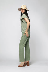 1 QTY NEW PANTALON EN CUIR VELOURS