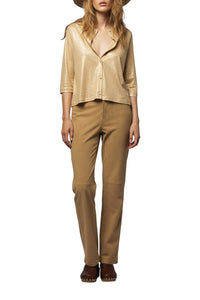 Beko trousers in suede leather - Dune