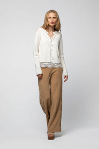 1 QTY RELIQUAT ST 13% QTY VENDU 1/8 PANTALON EN CUIR VELOURS LACE