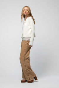 1 QTY RELIQUAT ST 13% QTY VENDU 1/8 PANTALON EN CUIR VELOURS LACE