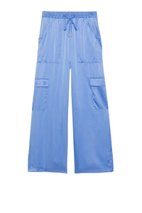 Pantalon Bowen cargo en soie - Ciel