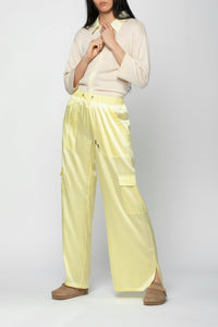 Pantalon Bowen cargo en soie - Limonade