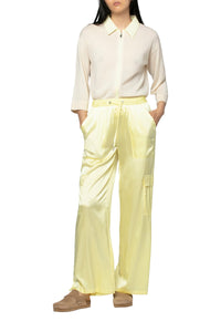 Pantalon Bowen cargo en soie - Limonade