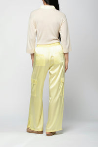 Pantalon Bowen cargo en soie - Limonade