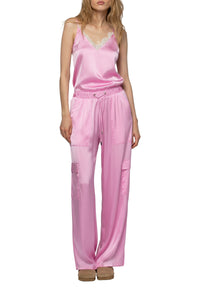 Pantalon Bowen cargo en soie - Pink