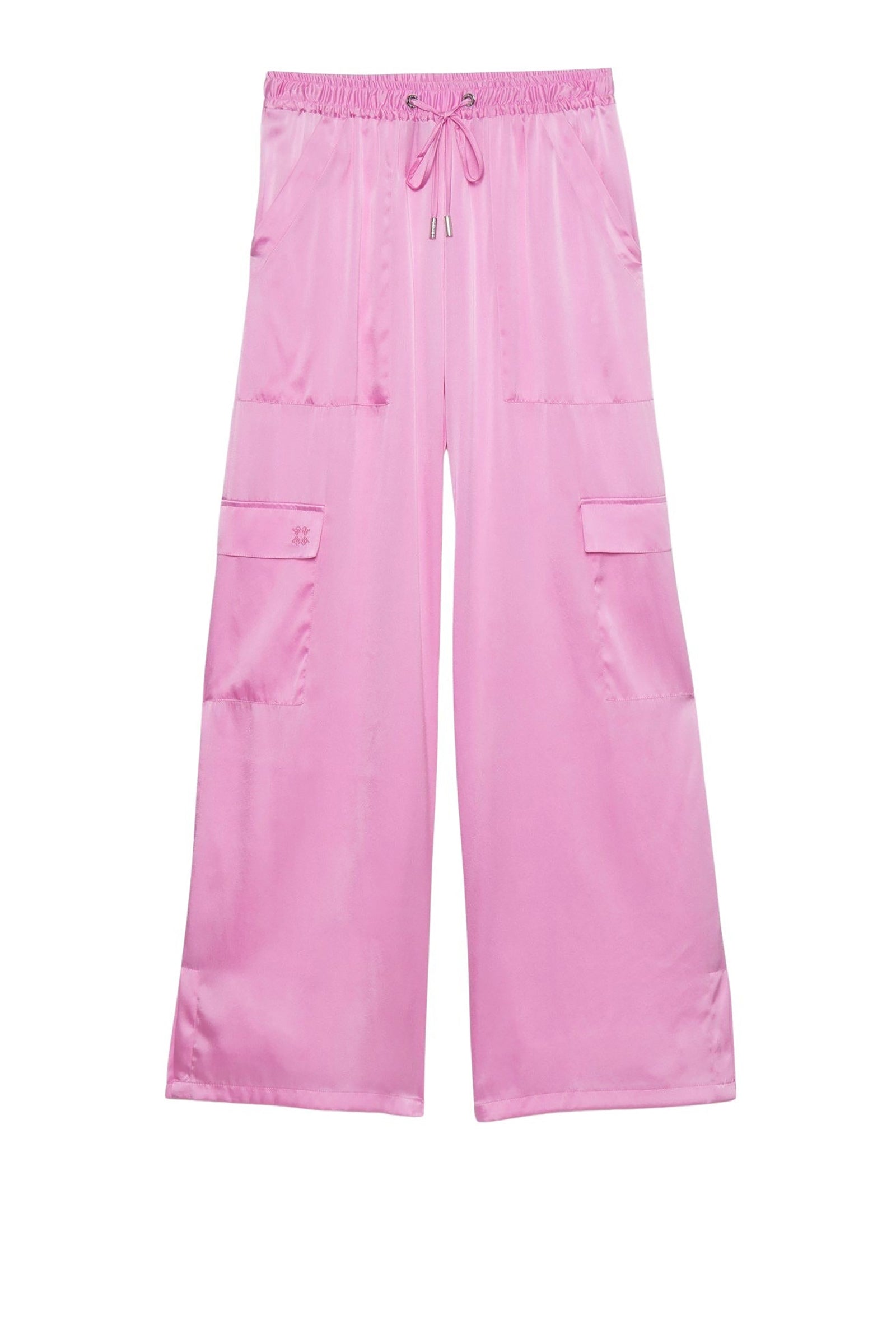 Pantalon Bowen cargo en soie - Pink