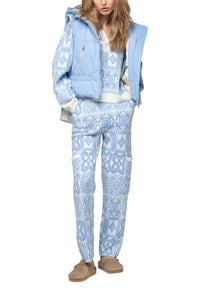 Diala short sleeveless down jacket - Light Ciel