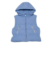 Diala short sleeveless down jacket - Light Ciel