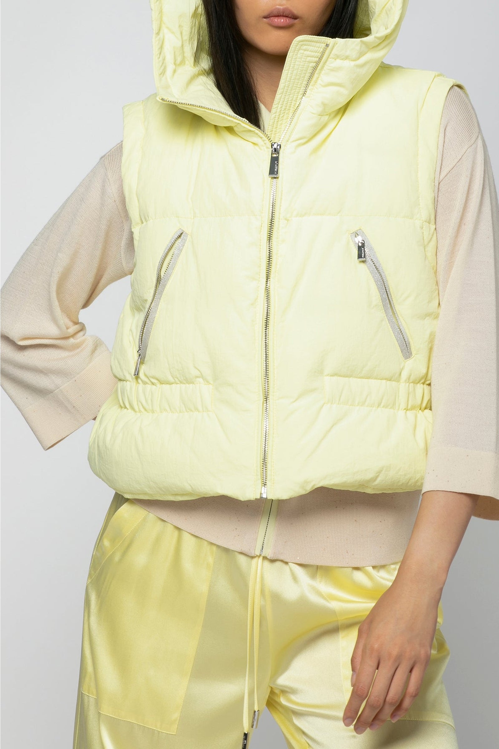 Doudoune Diala courte sans manches - Limonade