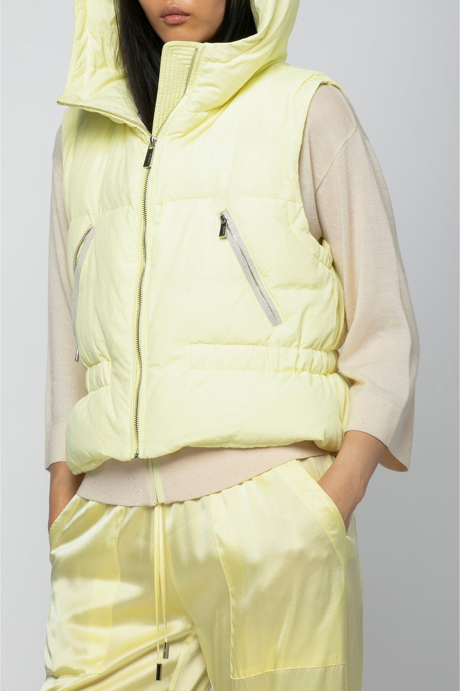 Doudoune Diala courte sans manches - Limonade